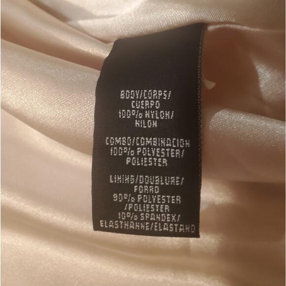 EUC Monique Lhuillier Luna Maxi Dress with Lace in Blush Sz 8 - Picture 8 of 10